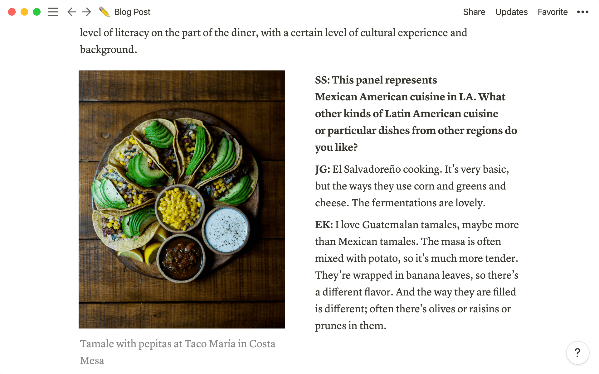 Văn bản, hình ảnh, liên kết ngoài, cột và nhiều yếu tố khác cùng xuất hiện trong bài đăng blog trên Notion của bạn.